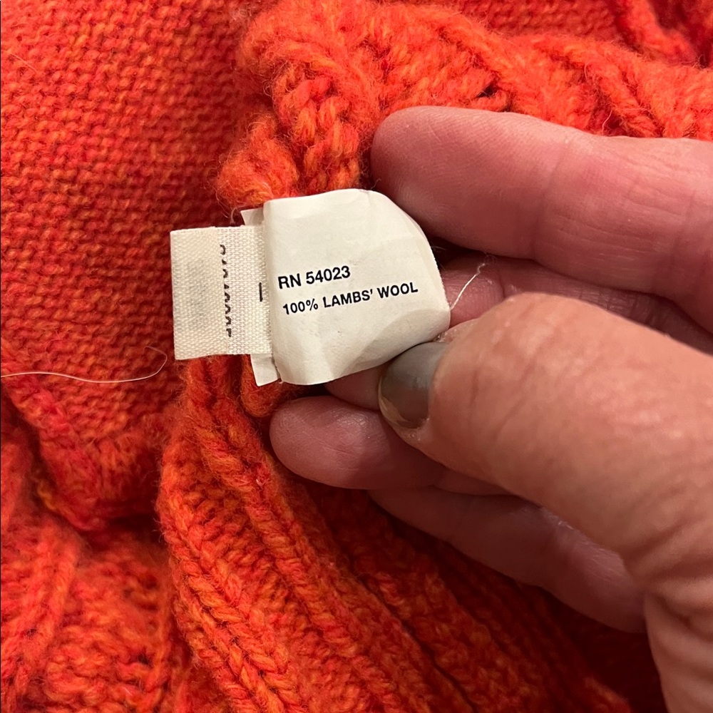 GAP Women's Vibrant Orange Zip-Up Cardigan - Picture 5 of 6
